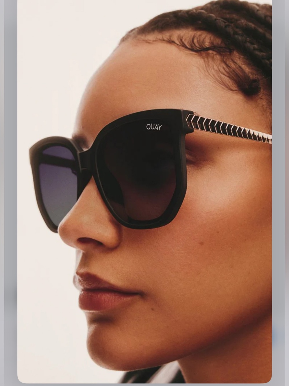 * Quay Coffee Run 54mm Black Sunglasses with Purple Gradient Lenses